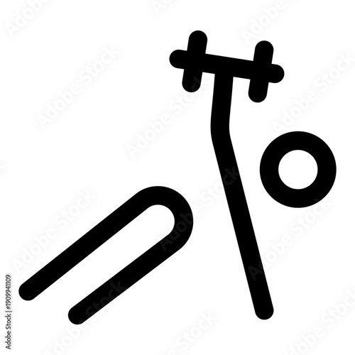 A line style icon showing a character doing weight lift