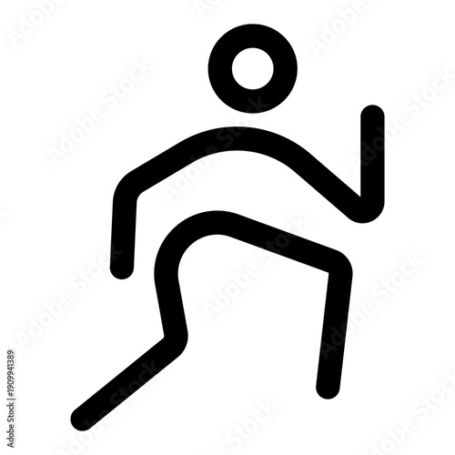 An outline style icon showing dynamic stride movement