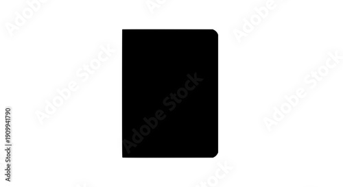 Book silhouette icon in black minimal style