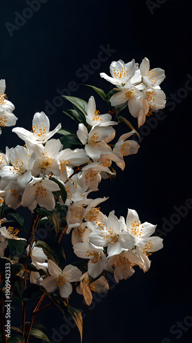 The Delicate Beauty and Frgrance of Jasmine Flowers n Full Bloom: A Celebratio of Nature's Graceful and romatic Wonders in Every Bd and Blossom