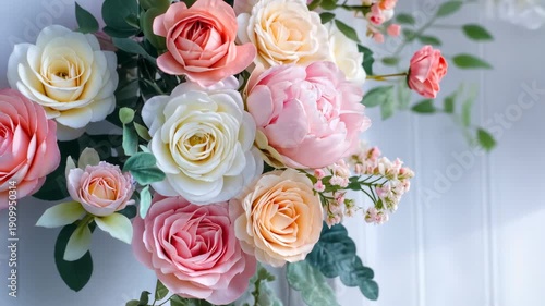 Elegant blooming roses: delicate floral movement in high resolution