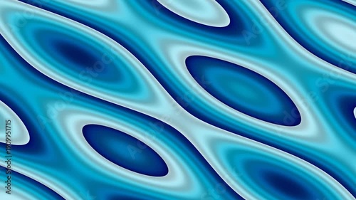 Blue And Cyan Organic Ripples Abstract Loop Motion Background