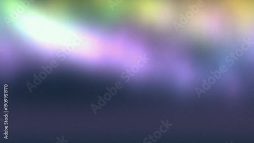 Aurora Borealis Cosmic Sky Light Display Green Purple Yellow Soft Glow