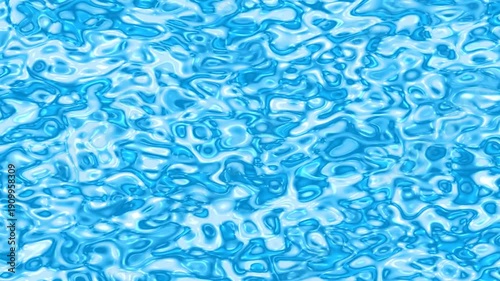 Blue Rippling Water Surface with Light Reflections Abstract Loop