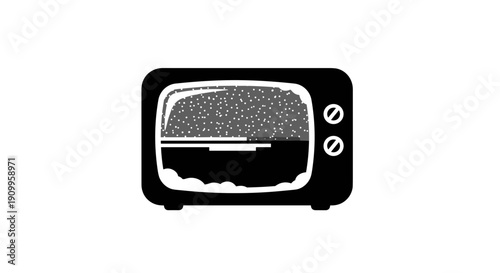 Old Television Set Illustration.