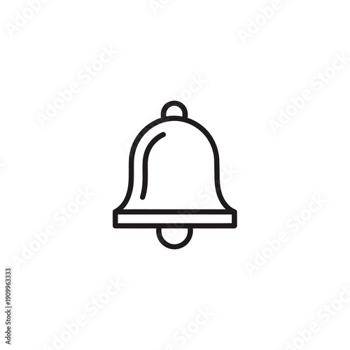 Simple black and white bell icon representing notification or alert.