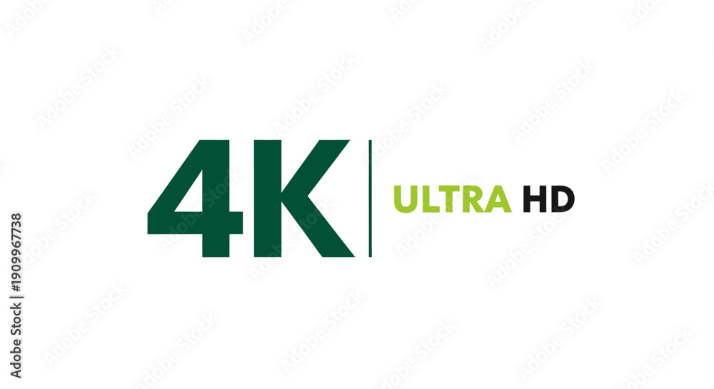 Fototapeta premium 4K Ultra HD Resolution Technology Logo Symbol.