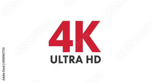 4K Ultra HD Resolution Technology Symbol.