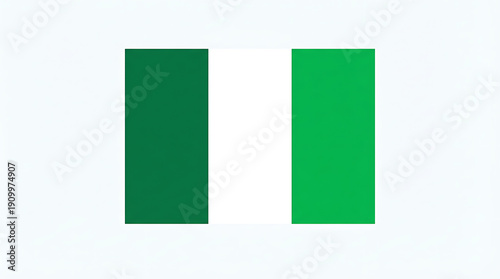 Free Download The national flag of Nigeria, featuring two green vertical bands on the sides and a white vertical band in the middle, symbolizing peace and natural wealth. - GFXLoad