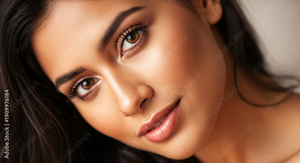 Obraz premium Closeup portrait of a beautiful young woman.