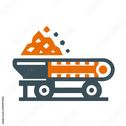 Mining Belt Feeder Transport Icon