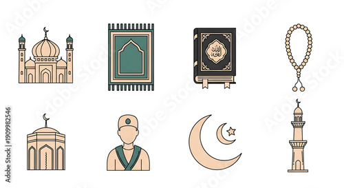 Islamic Symbols and Icons A Collection of Religious and Cultural Imagery