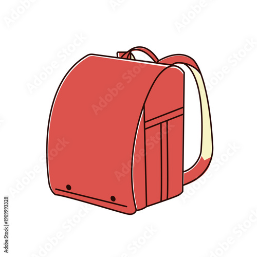 赤いランドセルのイラスト