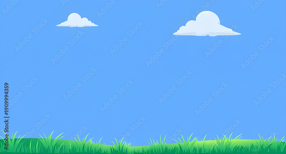 Obraz premium meadow, grass, green, field, pasture, lawn, nature, landscape, scenery, countryside, rural, outdoor, horizon, plains, farmland, sky, blue, clouds, cloudscape, daylight, sunshine, sunny, bright, fresh,