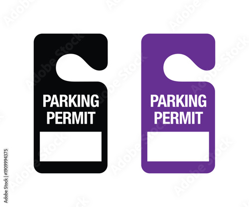 Parking Permit Car Mirror Hanger Template. Customizable Template for Vehicles, Reserved Parking, Event Passes, and Access Control. Perfect for Offices, Apartments, Hotels, and Businesses