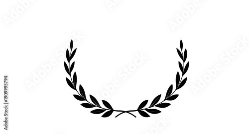 laurel, wreath, award, silhouette, victory, honor, success, achievement, champion, winner, prize, medal, excellence, prestige, glory, triumph, emblem, symbol, badge, crest, decorative, ceremonial, rec
