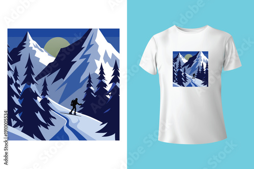 snowboard logo badge design illustration for t shirt poster patch sticker