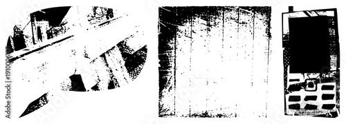 Retro mobile phone with keypad, urban fragments, halftone texture, vector illustration, digital art, tech nostalgia, cityscape motifs.