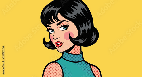 Cartoon Woman Pop Art.
