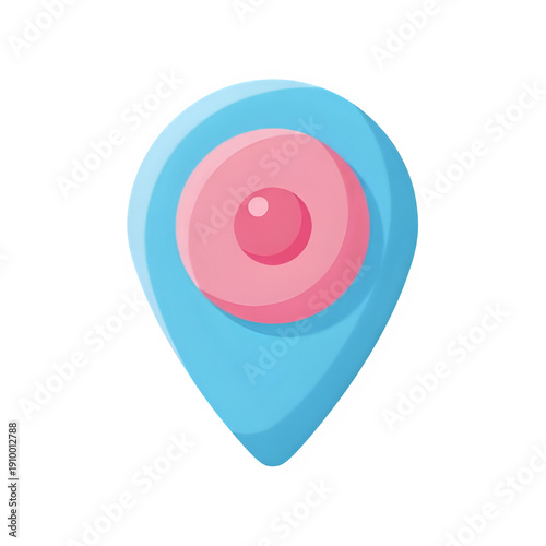 Free Download map location pin icon with target center for navigation tracking and destination concept - GFXLoad