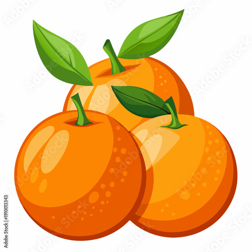 colorful illustration of a Organic Orange Fruit Healthy Food Concept