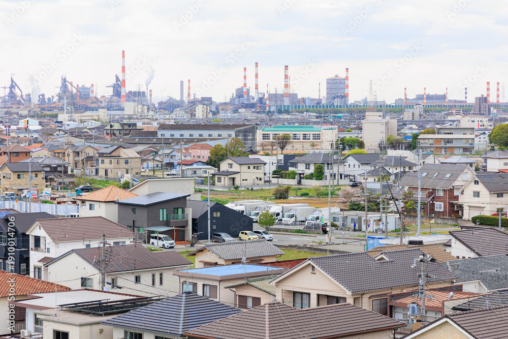Fototapeta premium 展望台から見た播磨の町並み