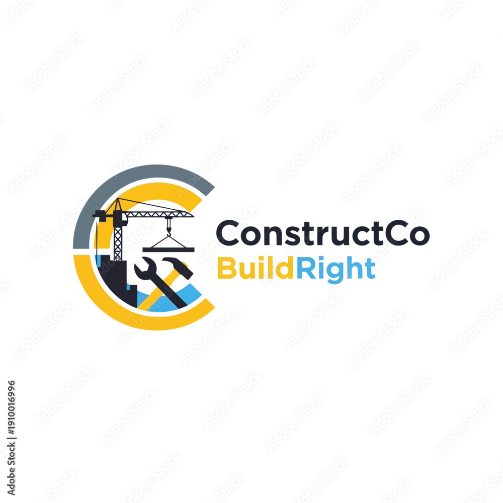 Obraz premium Construction Company Logo Design Elements.
