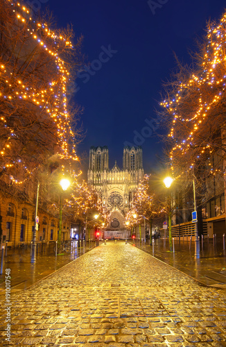 Notre-Dame Cathedral in Reims is a Roman Catholic cathedral located in Reims, in the French department of Marne in the Grand Est region.