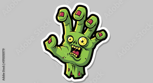 Zombie Hand Illustration Design.