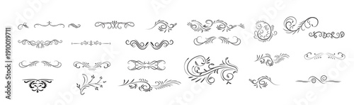  ornamental rule lines in different design decorative 