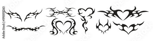 neo tribal heart yk aesthetic tattoo gothic cover fire