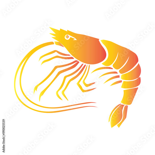 Vibrant Shrimp Vector Art