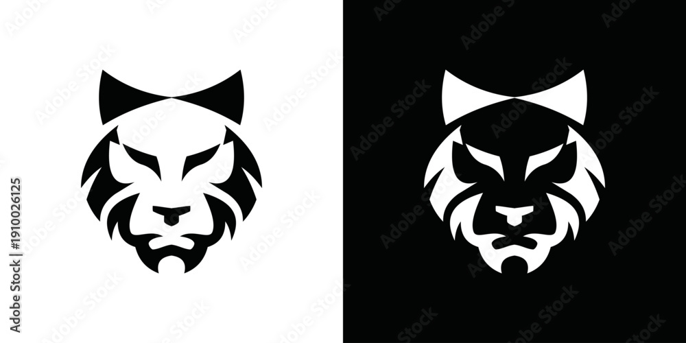 Fototapeta premium simple vector lion head logo