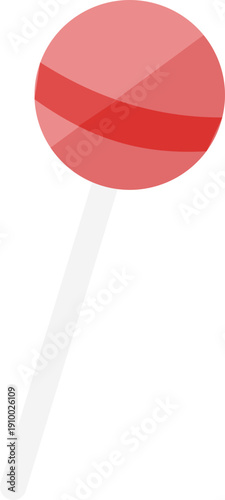 red lollipop on white background