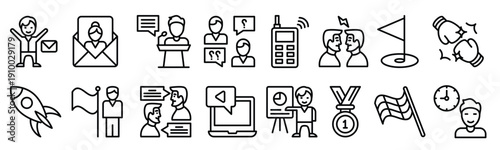 linear icons of rivals competition and achievement