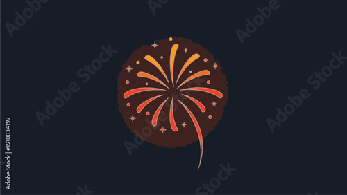 Fireworks Explosion on Dark Background