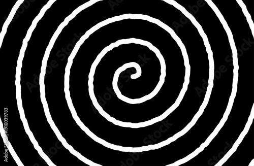 白黒の渦巻きショック演出スパイラル背景