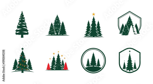 Christmas Tree Vector Set for Holiday Designs