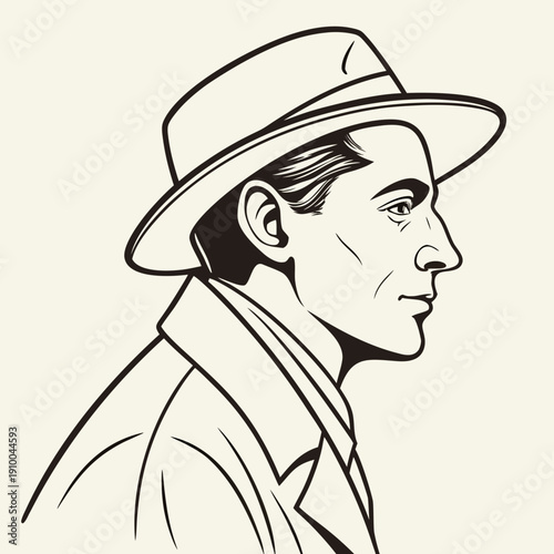Gentleman Profile Vector