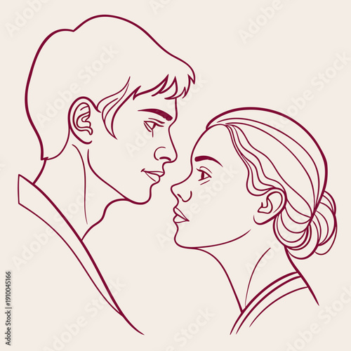 Abstract Couple Faces 1