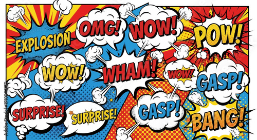 Comic Book Style Speech Bubbles Background