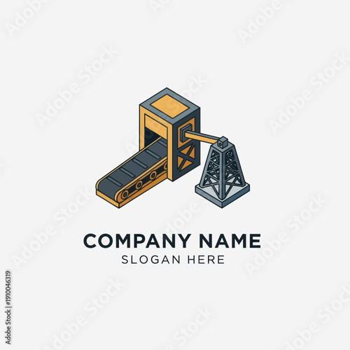 Industrial Machine with Conveyor Belt System.