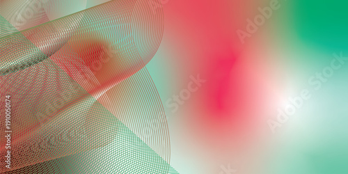 Pink white and azure abstract shape grainy gradient background with black backdrop and noisy texture for wide banner poster and header design