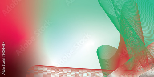 Pink white and azure abstract shape grainy gradient background with black backdrop and noisy texture for wide banner poster and header design