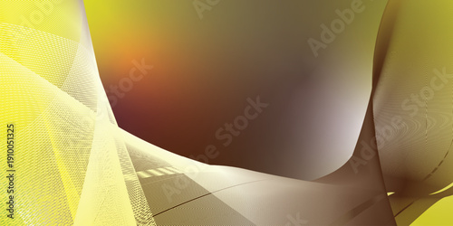 SaddleBrown white and yellow abstract shape grainy gradient background with black noisy texture wide banner poster header design