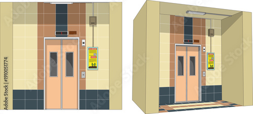 This lift lobby is a classic example of Singapore public housing design-functional, straightforward, but with small touches of character.