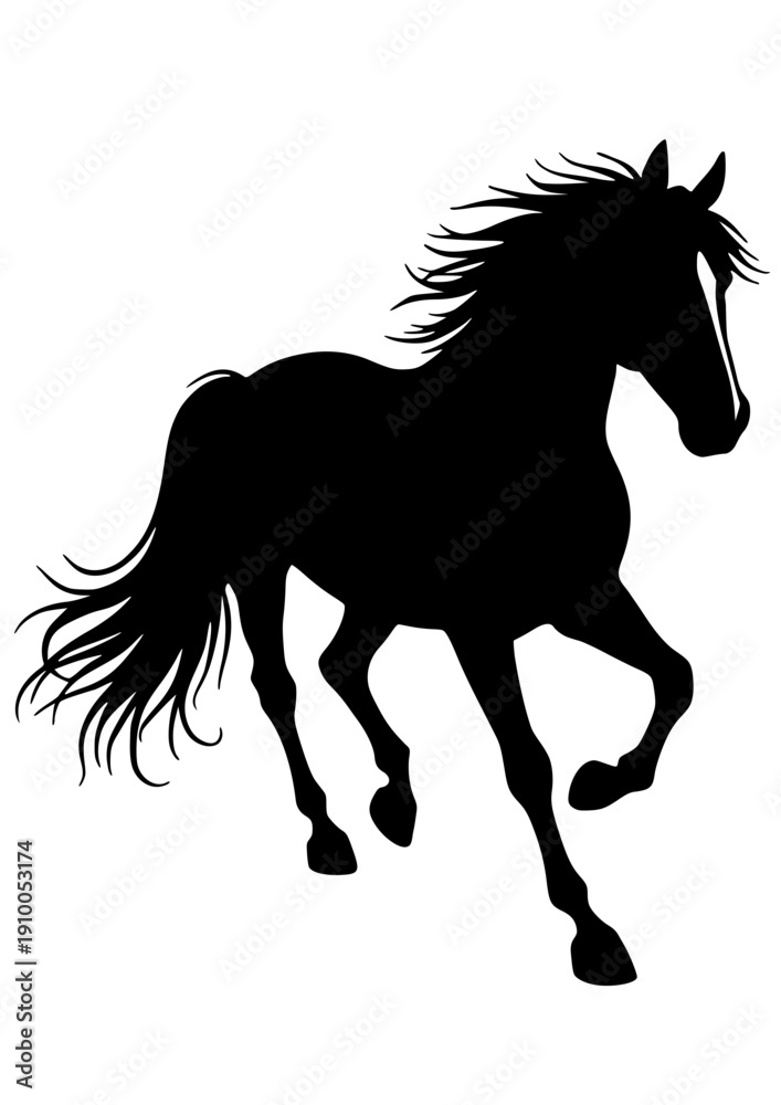 Obraz premium Horse silhouette vector