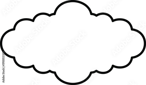 A simple line drawing of a cloud on a white background is visible.