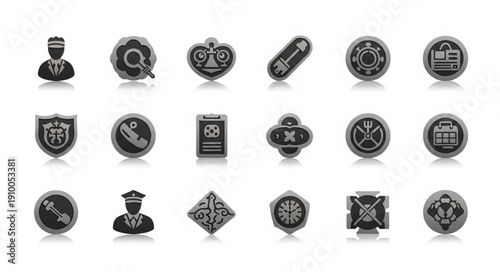 Collection of Vintage Style Icons and Symbols.