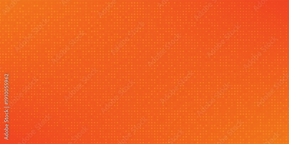 Fototapeta premium Comic orange background with halftone. gradient in pop art retro style. halftone dotted background. dots pop art comics with summer background